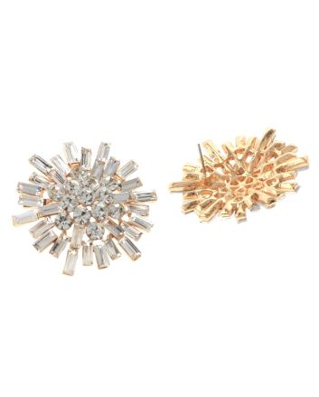 Crystal Flower Post Earrings