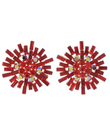 Crystal Flower Post Earrings