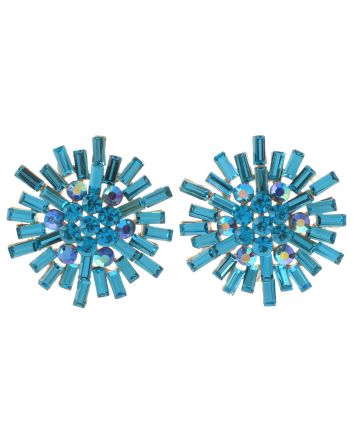 Crystal Flower Post Earrings