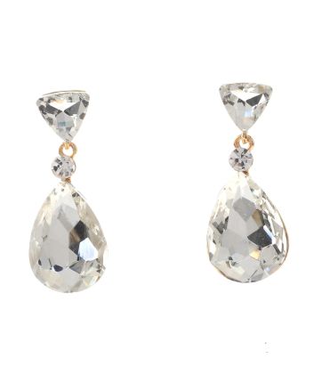 Crystal Drop Post Earrings
