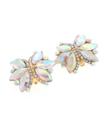Crystal Evening Clip On Earrings