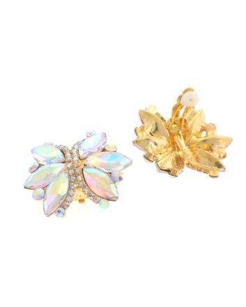 Crystal Evening Clip On Earrings