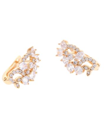Plated CZ Hoop Earrings