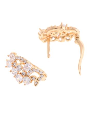 Plated CZ Hoop Earrings