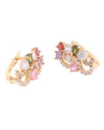 Plated CZ Hoop Earrings