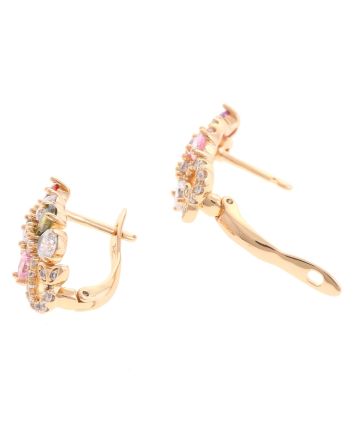 Plated CZ Hoop Earrings