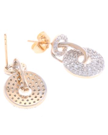 Plated CZ Post Earrings