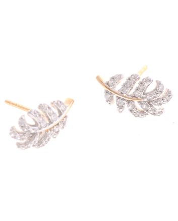 Plated CZ Post Earrings