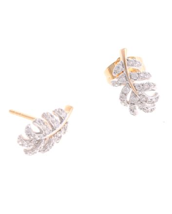 Plated CZ Post Earrings