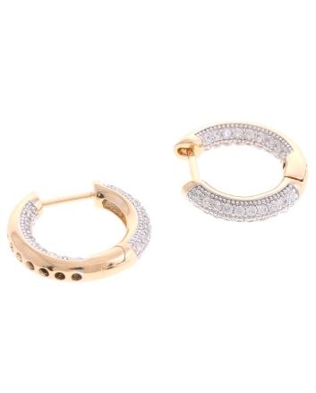 Plated CZ Hoop Earrings