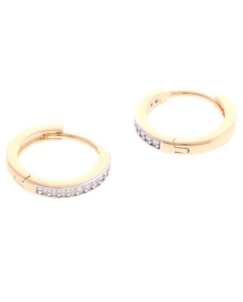 Plated CZ Hoop Earrings