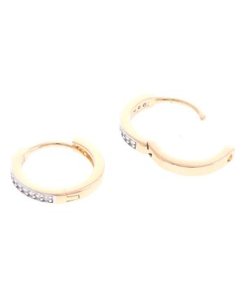 Plated CZ Hoop Earrings