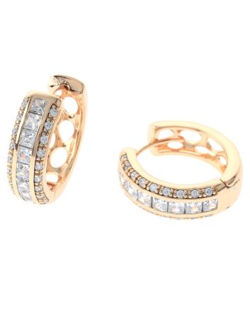 Cubic Zirconia Hoop Earrings
