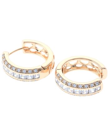 Cubic Zirconia Hoop Earrings