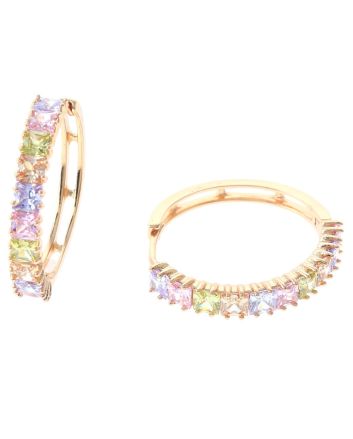 Cubic Zirconia Hoop Earrings