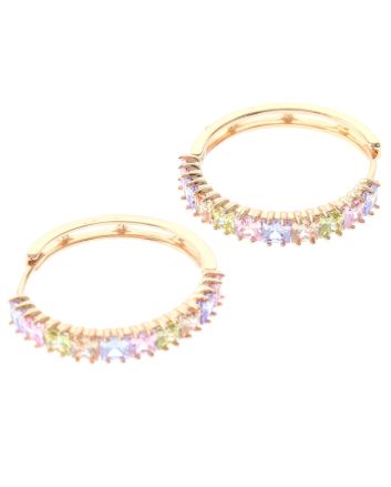 Cubic Zirconia Hoop Earrings