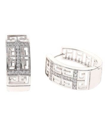 Cubic Zirconia Hoop Earrings