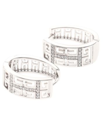 Cubic Zirconia Hoop Earrings