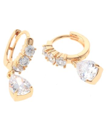 Cubic Zirconia Hoop Earrings