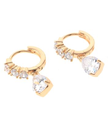 Cubic Zirconia Hoop Earrings