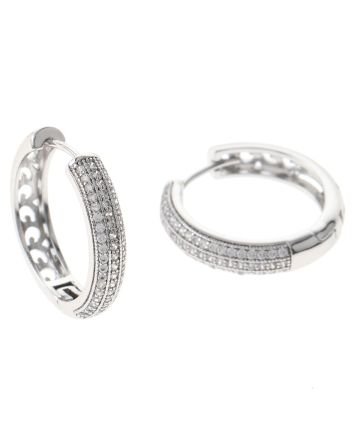 Cubic Zirconia Hoop Earrings