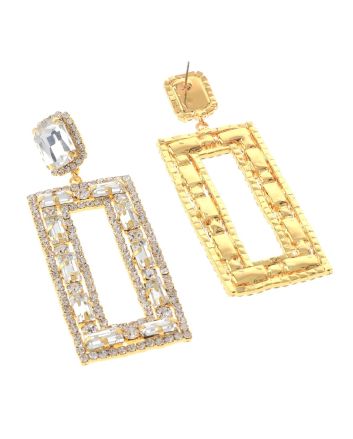 Rhinestone Dangle Post Earring