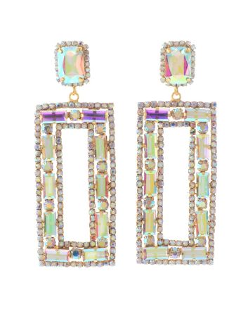 Rhinestone Dangle Post Earring