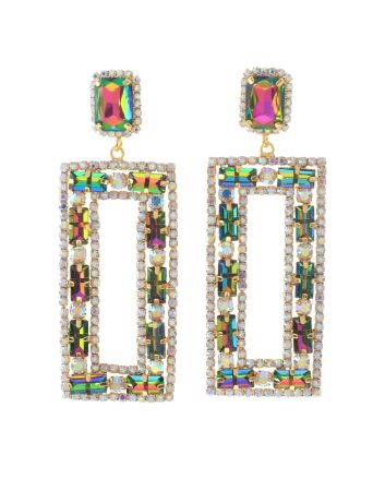Rhinestone Dangle Post Earring