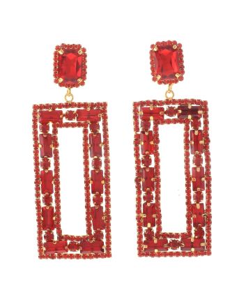 Rhinestone Dangle Post Earring