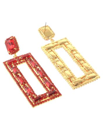 Rhinestone Dangle Post Earring