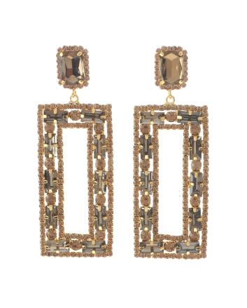 Rhinestone Dangle Post Earring
