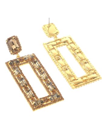 Rhinestone Dangle Post Earring