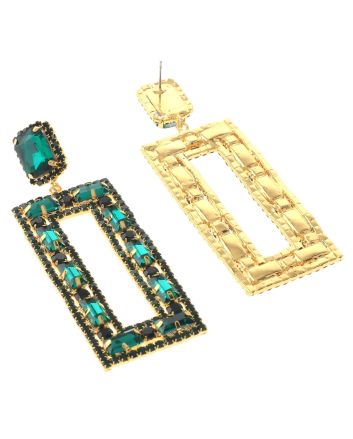 Rhinestone Dangle Post Earring