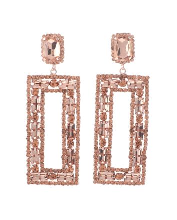 Rhinestone Dangle Post Earring