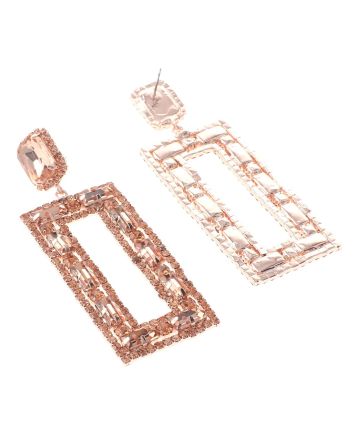 Rhinestone Dangle Post Earring