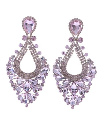 Large Rhinestone Dangle Earrings