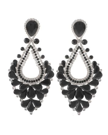 Large Rhinestone Dangle Earrings
