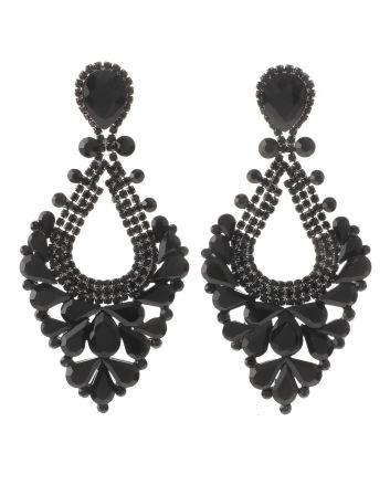 Large Rhinestone Dangle Earrings