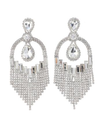 Large Rhinestone Chandelier Earrings