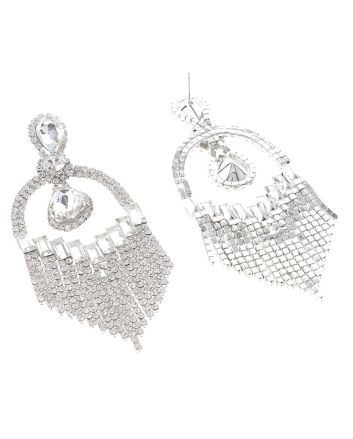Large Rhinestone Chandelier Earrings