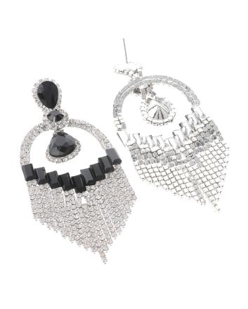 Large Rhinestone Chandelier Earrings