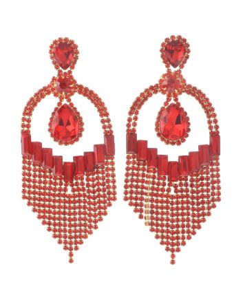 Large Rhinestone Chandelier Earrings