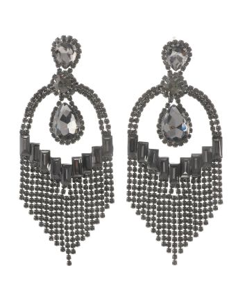 Large Rhinestone Chandelier Earrings
