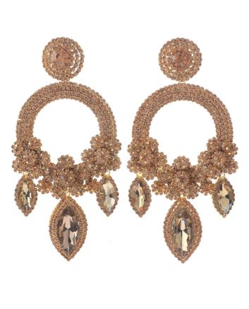 Large Rhinestone Chandelier Earrings