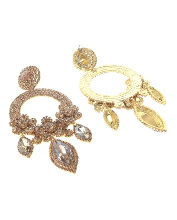 Large Rhinestone Chandelier Earrings