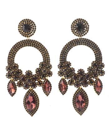 Large Rhinestone Chandelier Earrings