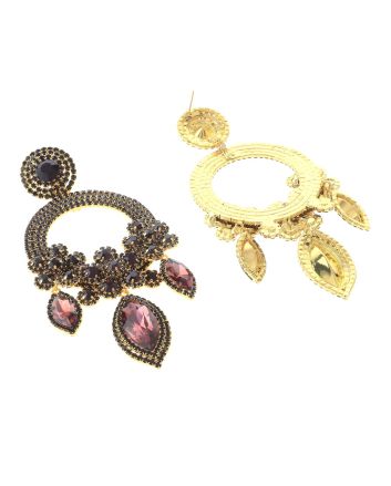 Large Rhinestone Chandelier Earrings