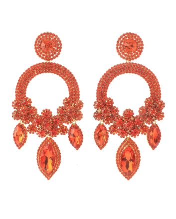 Large Rhinestone Chandelier Earrings