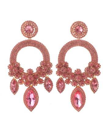 Large Rhinestone Chandelier Earrings