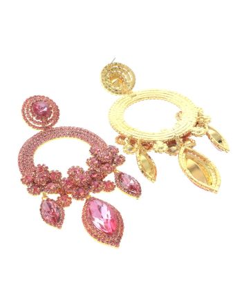 Large Rhinestone Chandelier Earrings